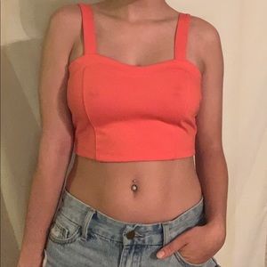Peach crop top